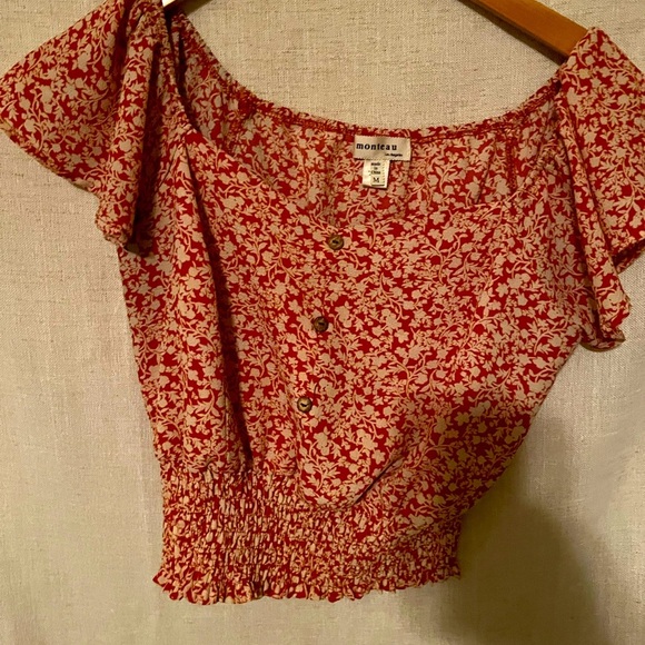 Monteau Floral Cropped Top Size M - Picture 1 of 4